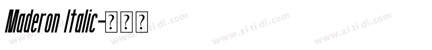 Maderon Italic字体转换